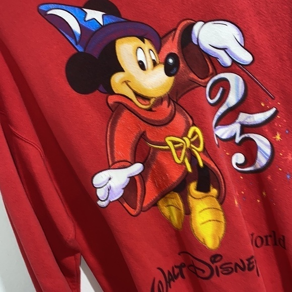 Vintage Disney sweatshirt Walt Mickey Mouse 25th Anniversary medium red - Picture 2 of 4